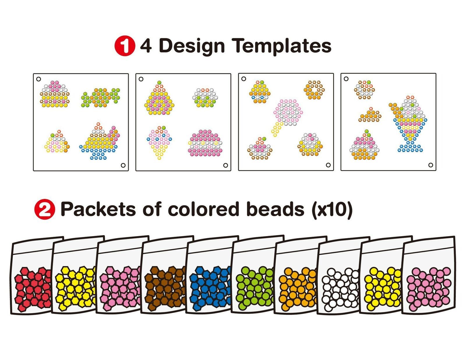 AQUABEADS Sweets Set REFILL PACK (Over 600 Beads) - Just Add Water!