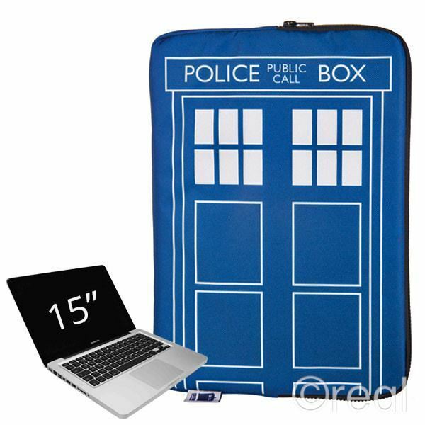 Doctor Who TARDIS 15" Laptop Case Zip-Up BBC Official Licensed