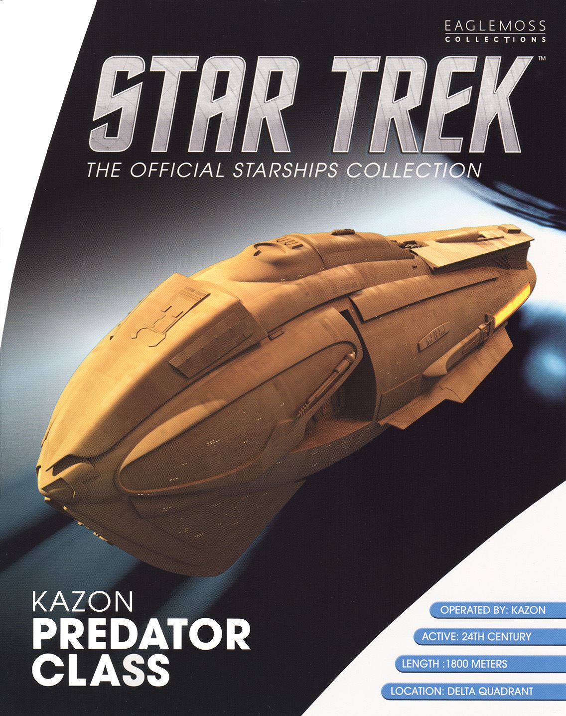 #31 Kazon Predator Class Model Diecast Ship BONUS ISSUE (Eaglemoss / Star Trek)