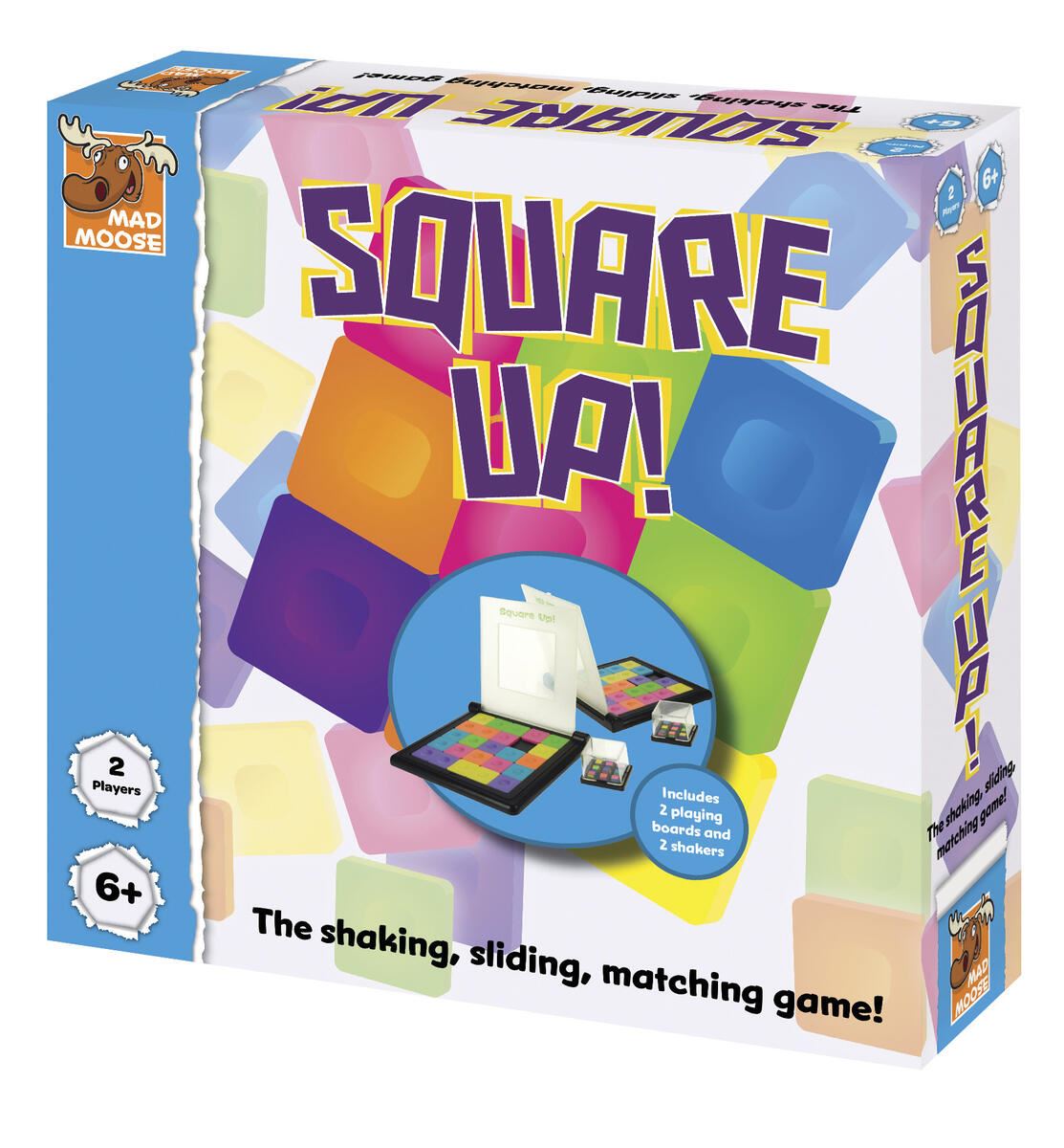 SQUARE UP! Puzzle Board Game Fun Travel Home Family Kids Mad Moose