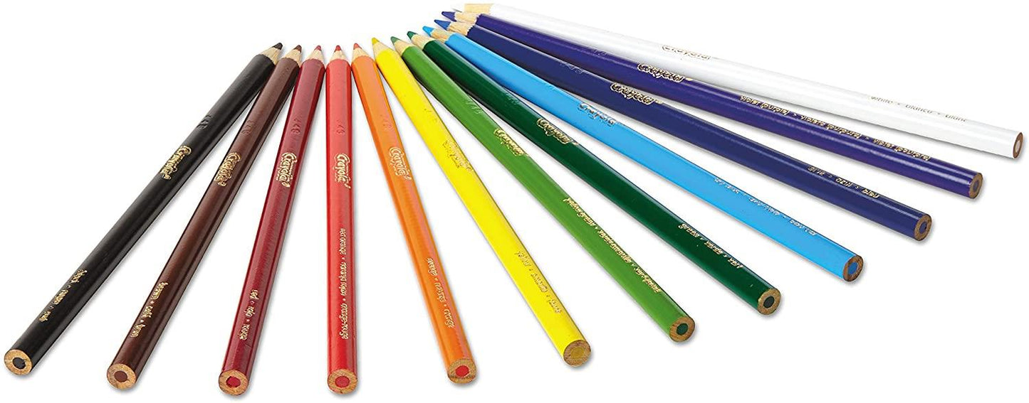 Crayola Coloured Colored Pencils 68-4012 12 Pack Assorted Colours Full Legnth