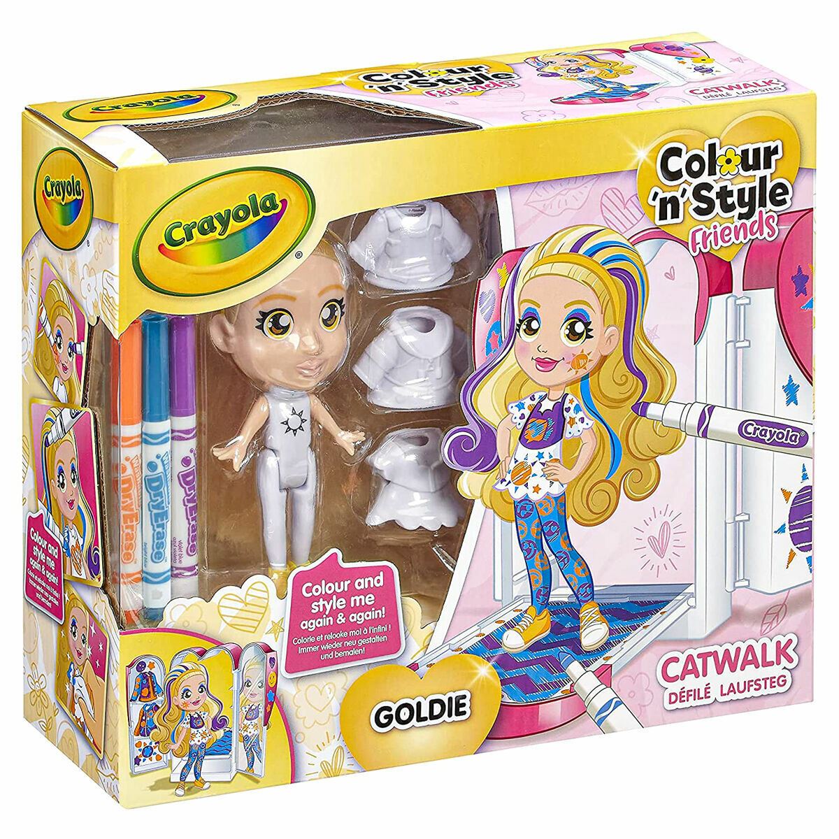 Crayola Color n Style Friends GOLDIE Catwalk Ensemble de poupée créative
