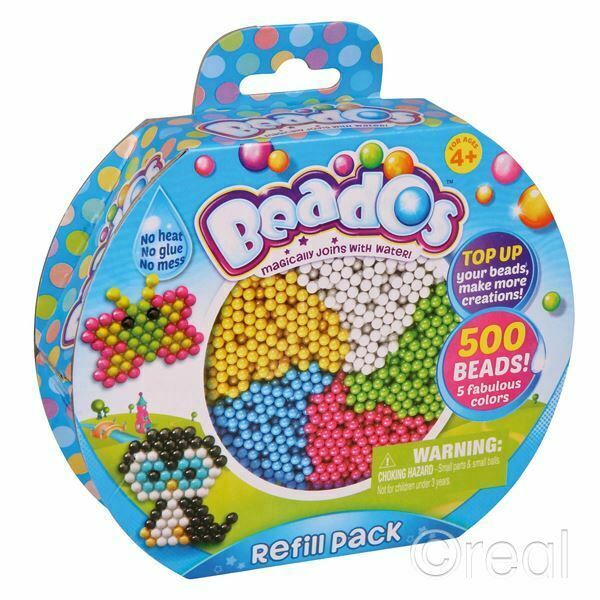 Beados 500 Beads Refill Pack 5 Colors No Heat No Glue No Mess Official