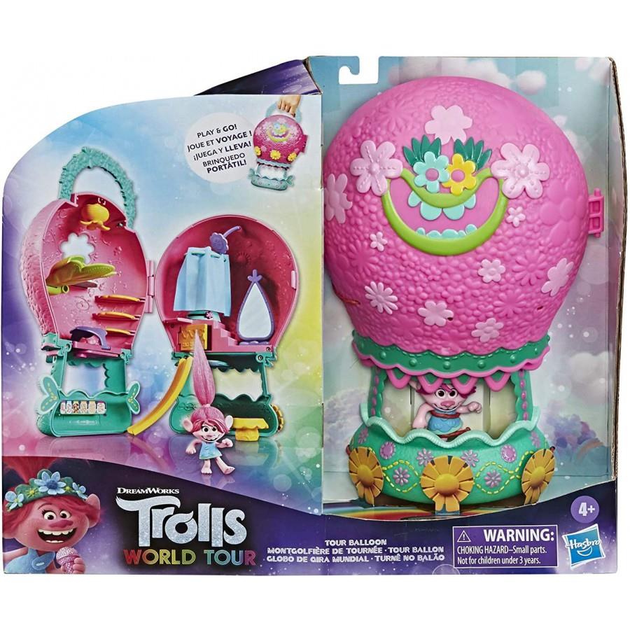 Dreamworks Trolls World Tour Balloon Toy Playset with Poppy Doll & Storage