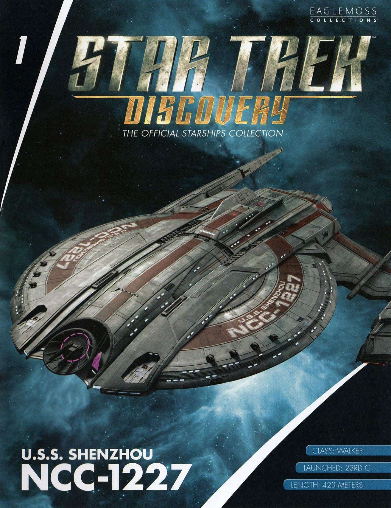 #01 U.S.S. Shenzhou NCC-1227 (Walker class) Discovery Ship Model Die Cast  Starship (Eaglemoss / Star Trek)