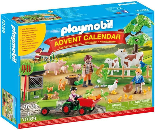 PLAYMOBIL Country Farm with Tractor Advent Calendar Playset 70189