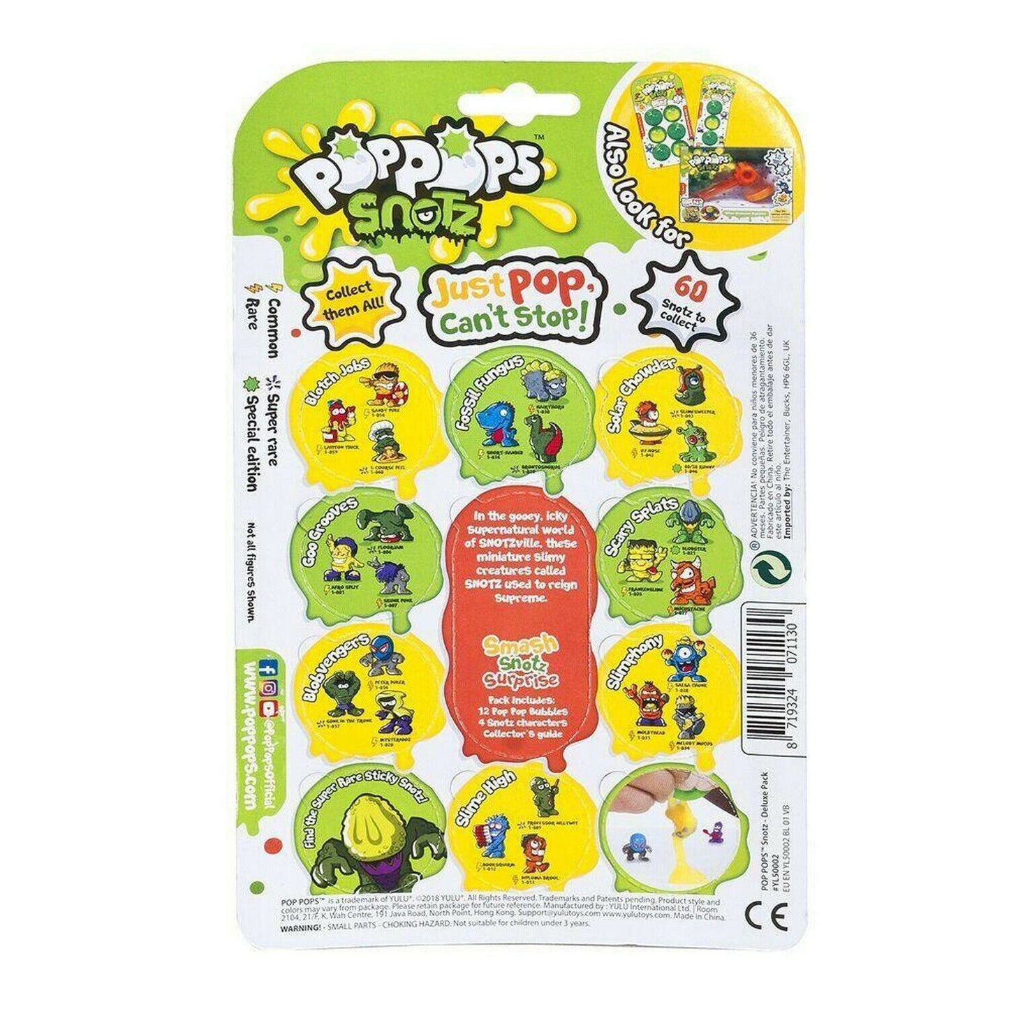 POP POPS SNOTZ Deluxe Pack (12 Bubbles) Slime Toy - Just Pop, Can't Stop!