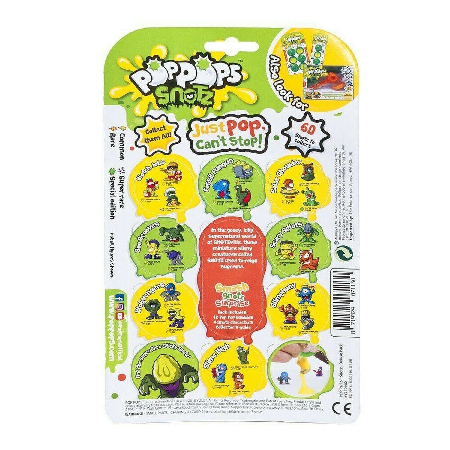 POP POPS SNOTZ Deluxe Pack (12 Bubbles) Slime Toy - Just Pop, Can't Stop!
