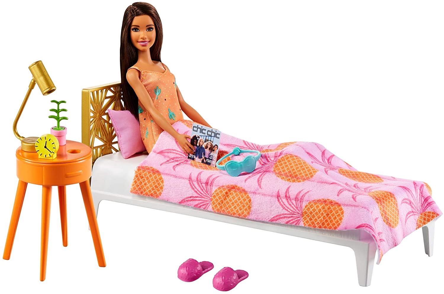 BARBIE Bedroom Playset and Doll GRG86 Furniture Accessories Figure
