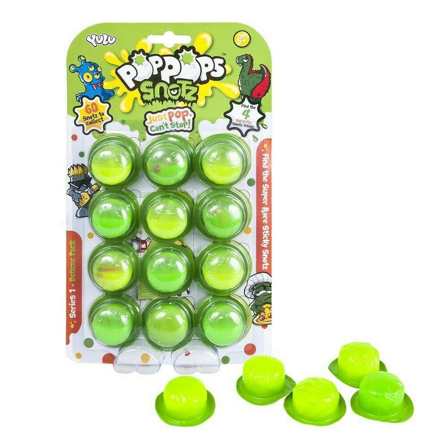 POP POPS SNOTZ Deluxe Pack (12 Bubbles) Slime Toy - Just Pop, Can't Stop!