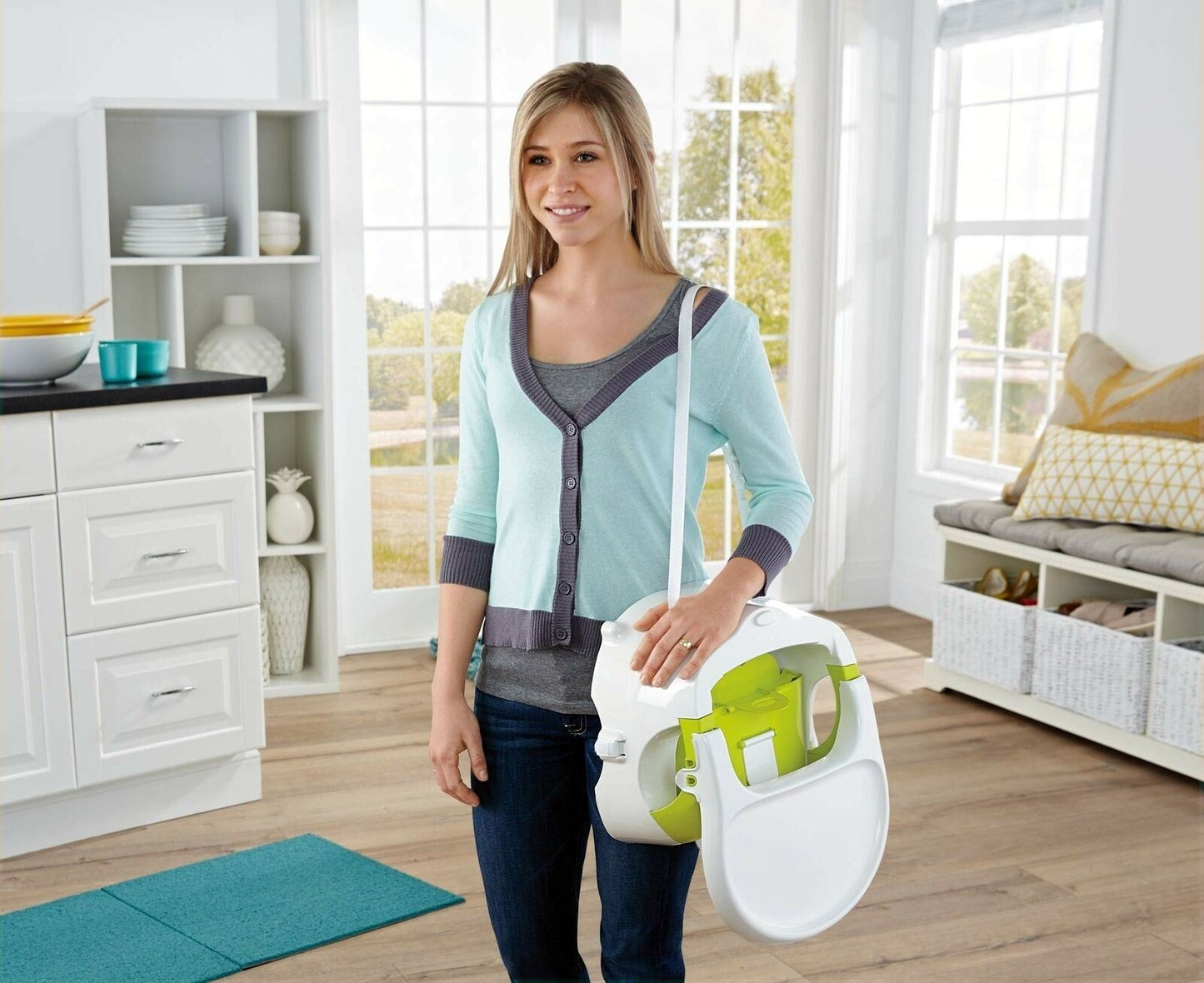 Fisher-Price® Quick-Clean Portable Booster - Baby Seat with Tray (Mattel)