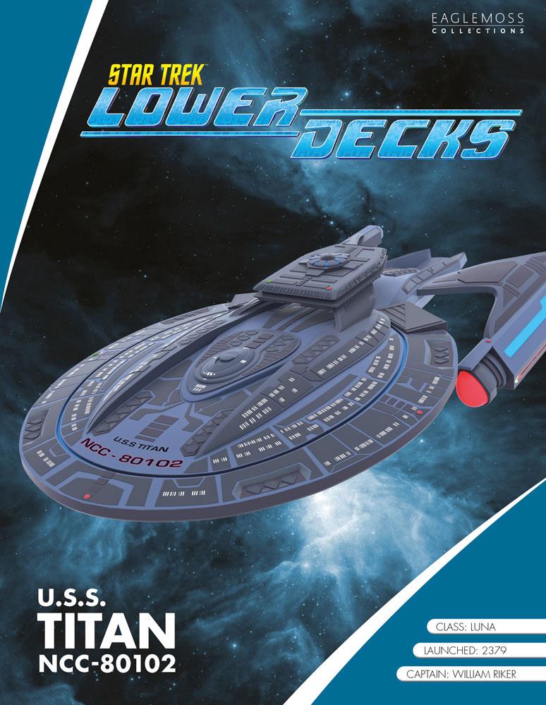 #01 U.S.S. Titan NCC-80102 (Luna-class) Model Diecast Ship Lower Decks (Eaglemoss / Star Trek)