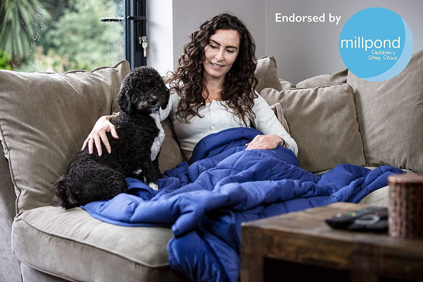 3KG WEIGHTED BLANKET Blue 110cm x 170cm Rest Easy Sleep Better