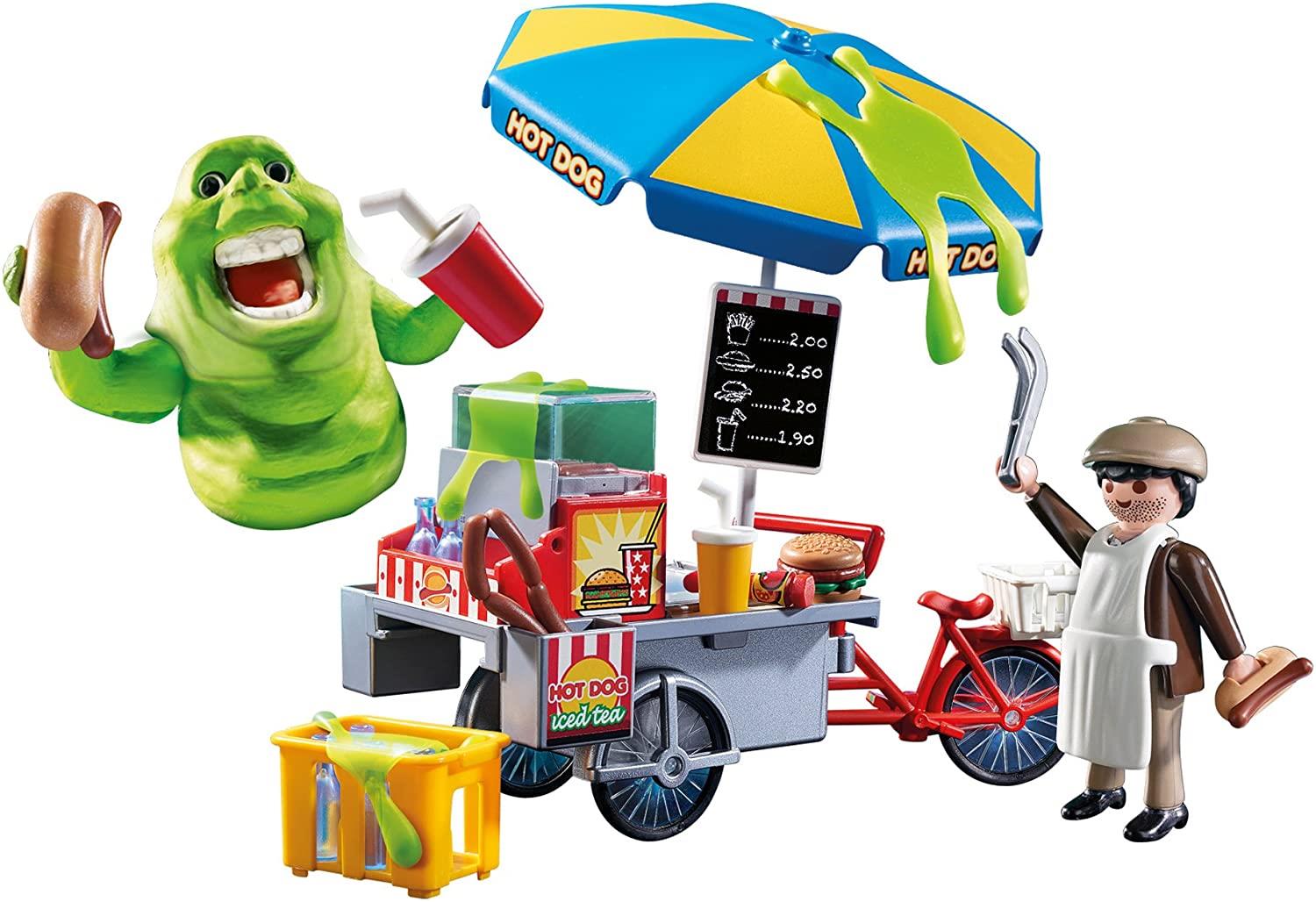 PLAYMOBIL 9222 Ghostbusters Hot Dog Stand with Slimer Playset