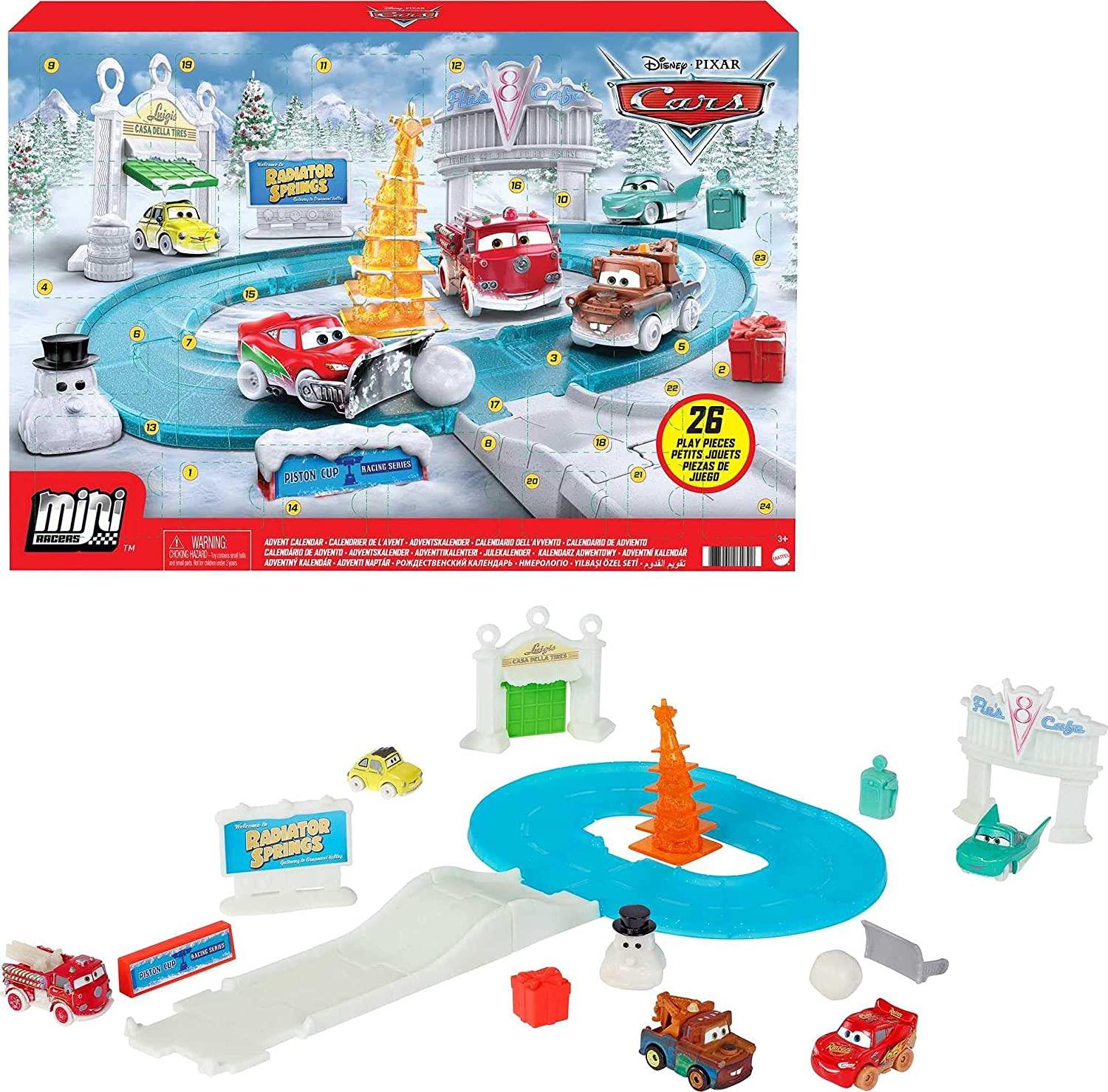 Disney Pixar CARS Minis Christmas Holiday Advent Car Countdown Vehicle Figure Playset