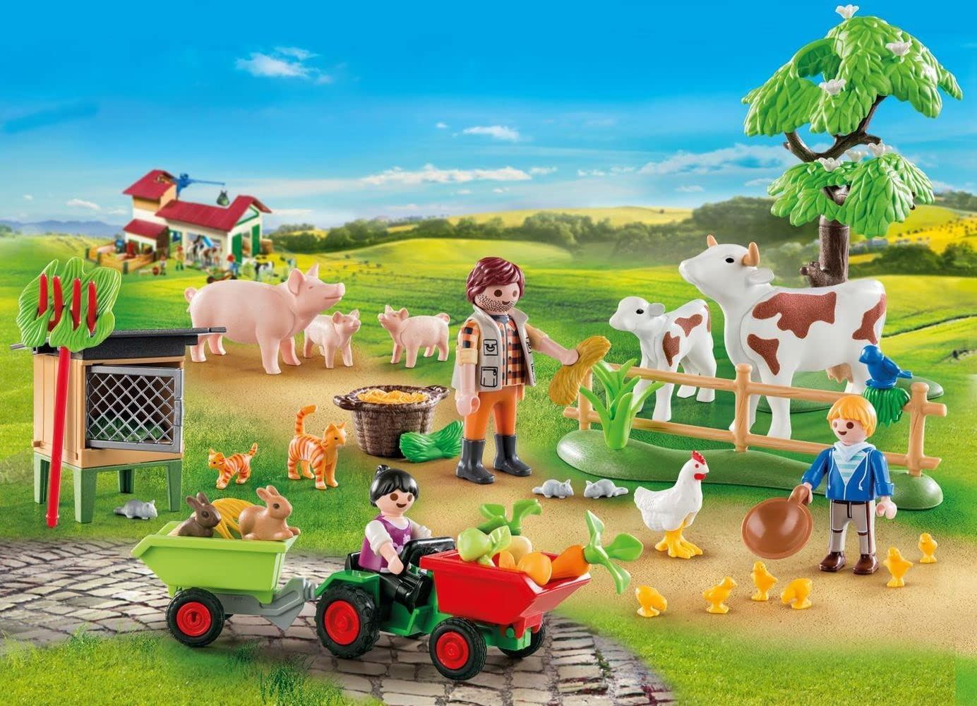 PLAYMOBIL Country Farm with Tractor Advent Calendar Playset 70189