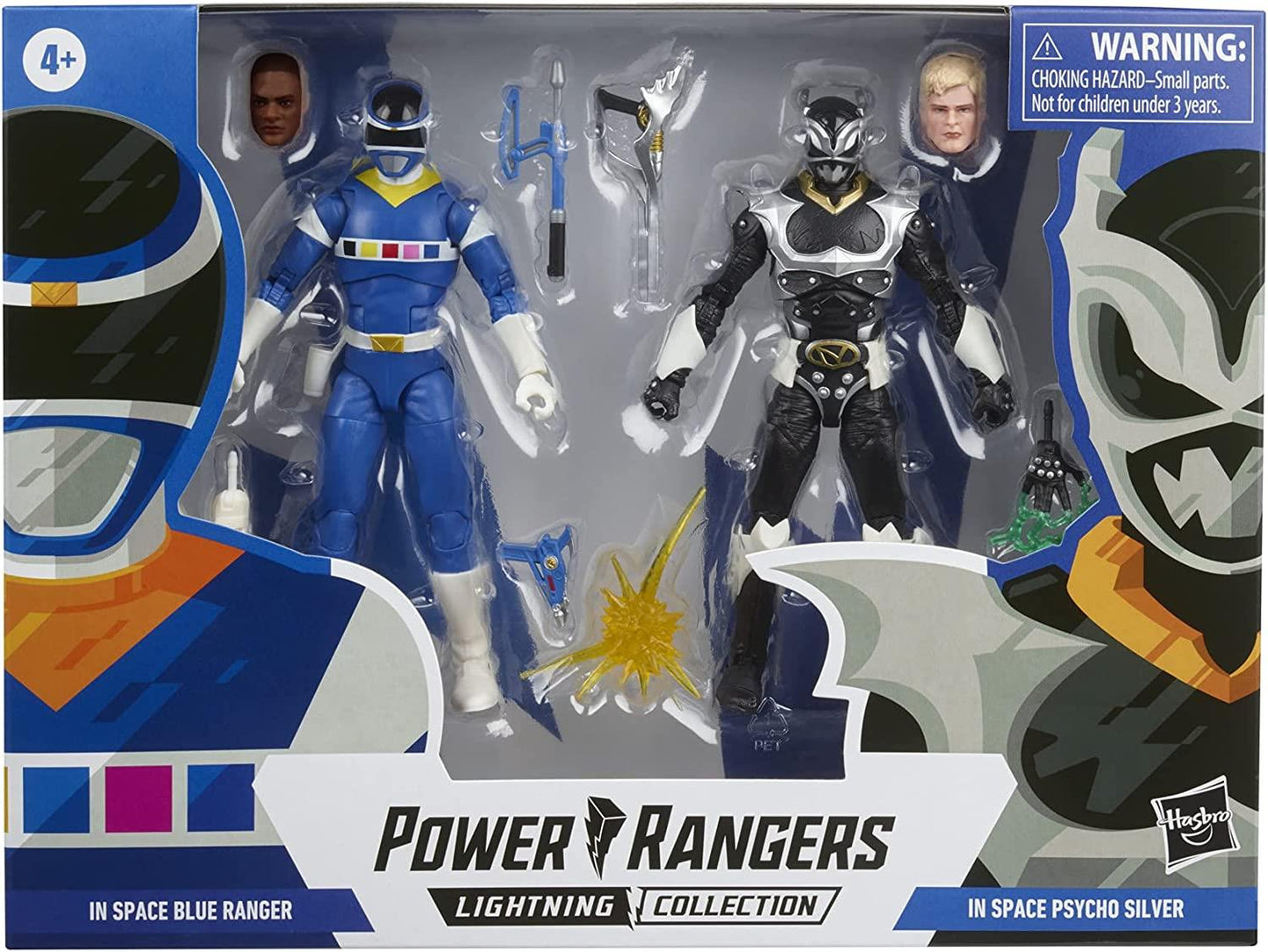 IN SPACE BLUE RANGER & PSYCHO SILVER F2047 6" Action Figure Set Power Rangers Lightning Collection