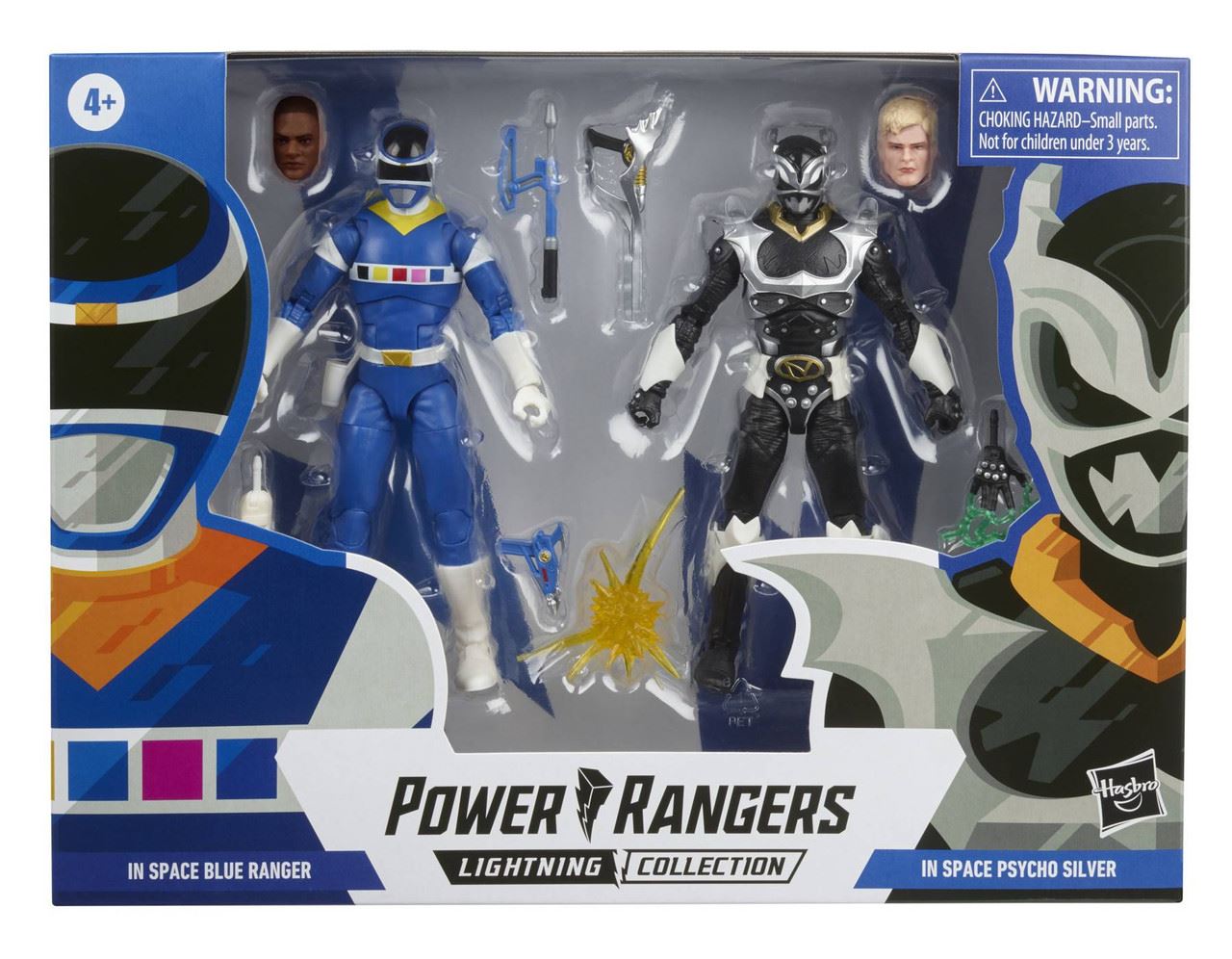 IN SPACE BLUE RANGER & PSYCHO SILVER F2047 6" Action Figure Set Power Rangers Lightning Collection
