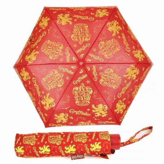 Harry Potter Gryffindor Crest Telescopic Umbrella Brolly House Official