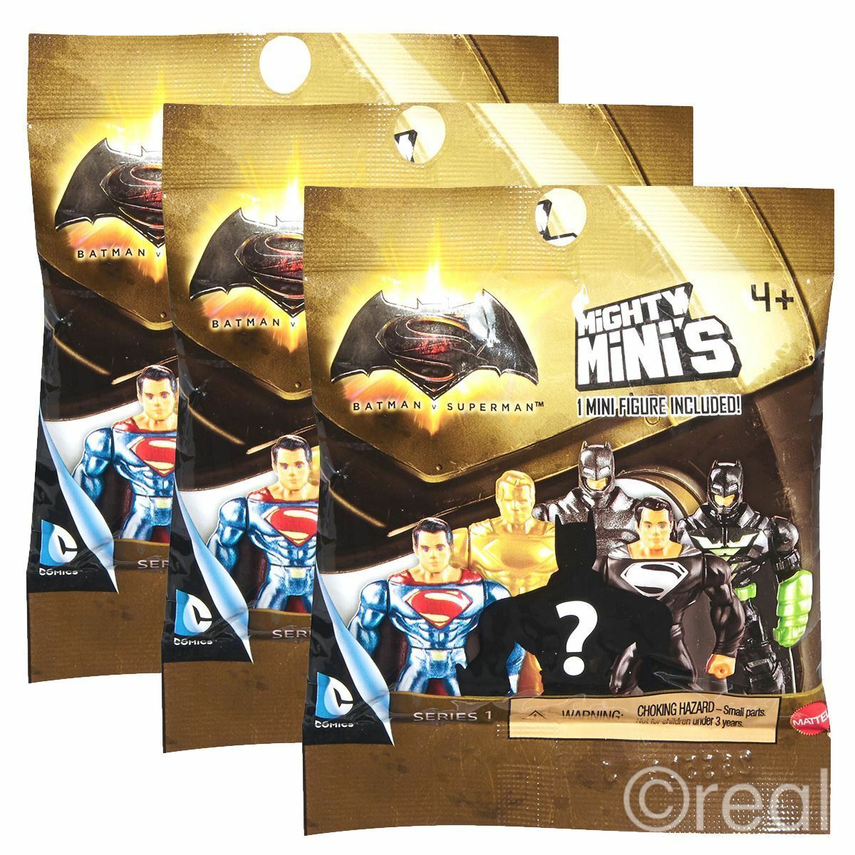 3 PACKS DC Comics Series 1 BATMAN V SUPERMAN Blind Bags Mini Figure Official