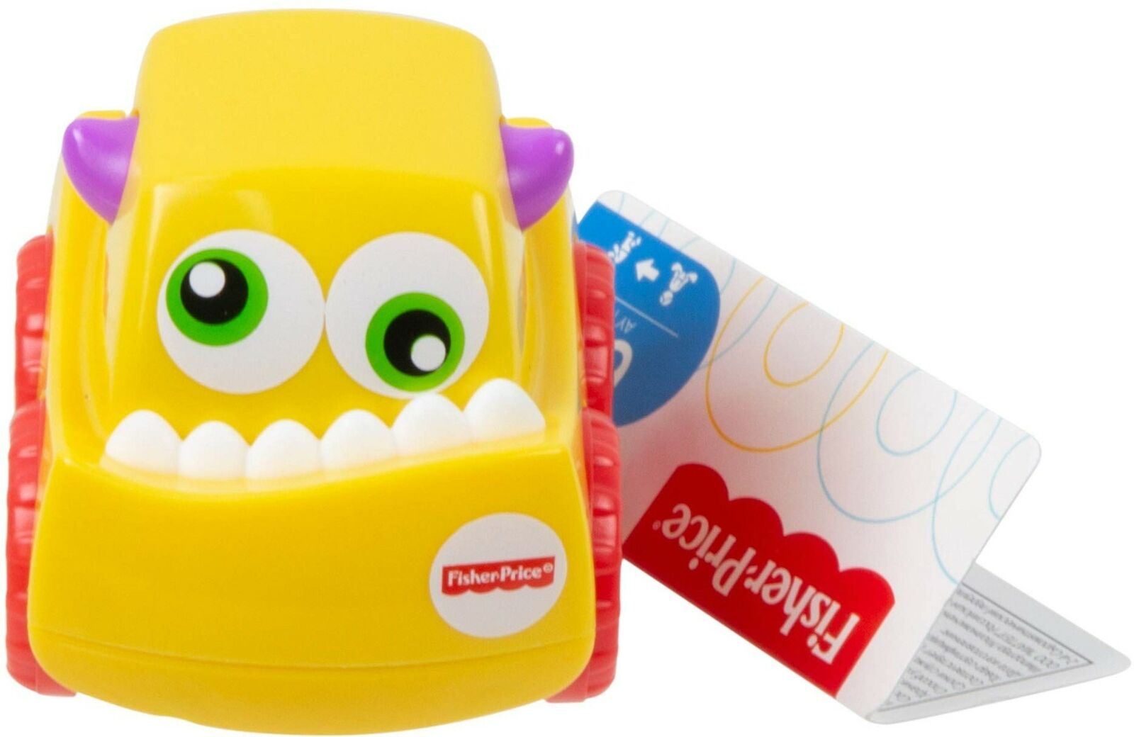 Fisher-Price MINI MONSTER Vehicle #2 Yellow Toy Car Baby Vehicle Truck