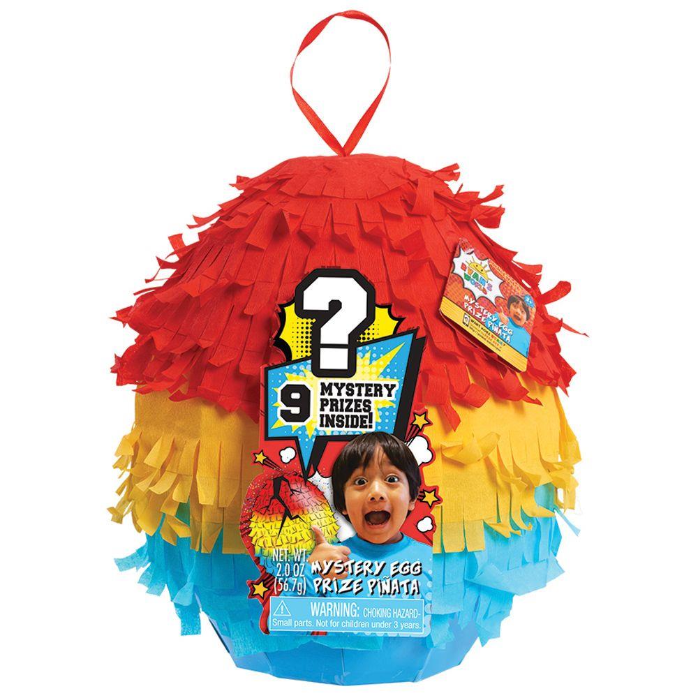 Ryan's World Mystery Egg Prize Pinata Fun Party - 9 Prizes Inside!