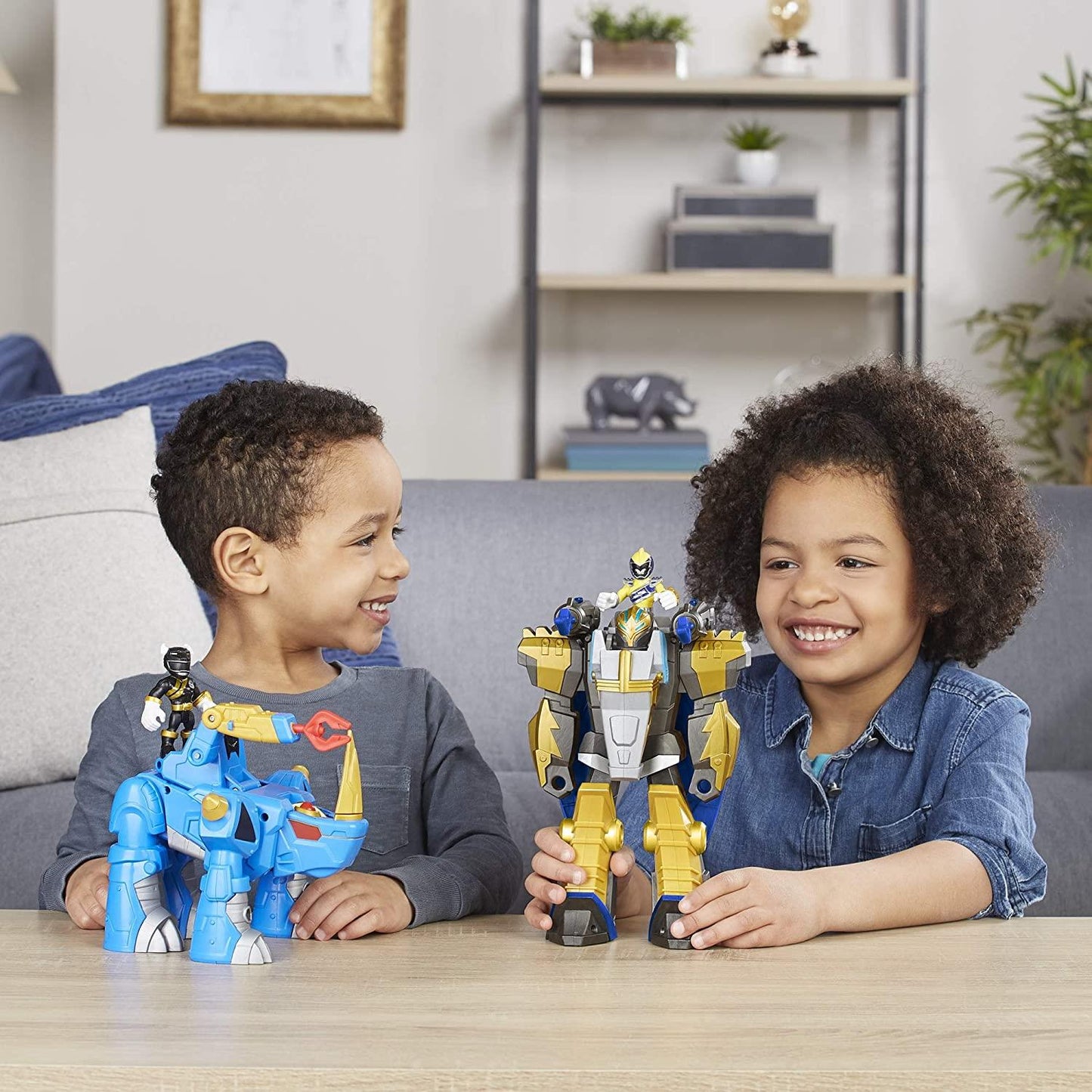 BLACK RANGER & RHINO ZORD Action Figure Playskool Power Rangers Morphin Zords