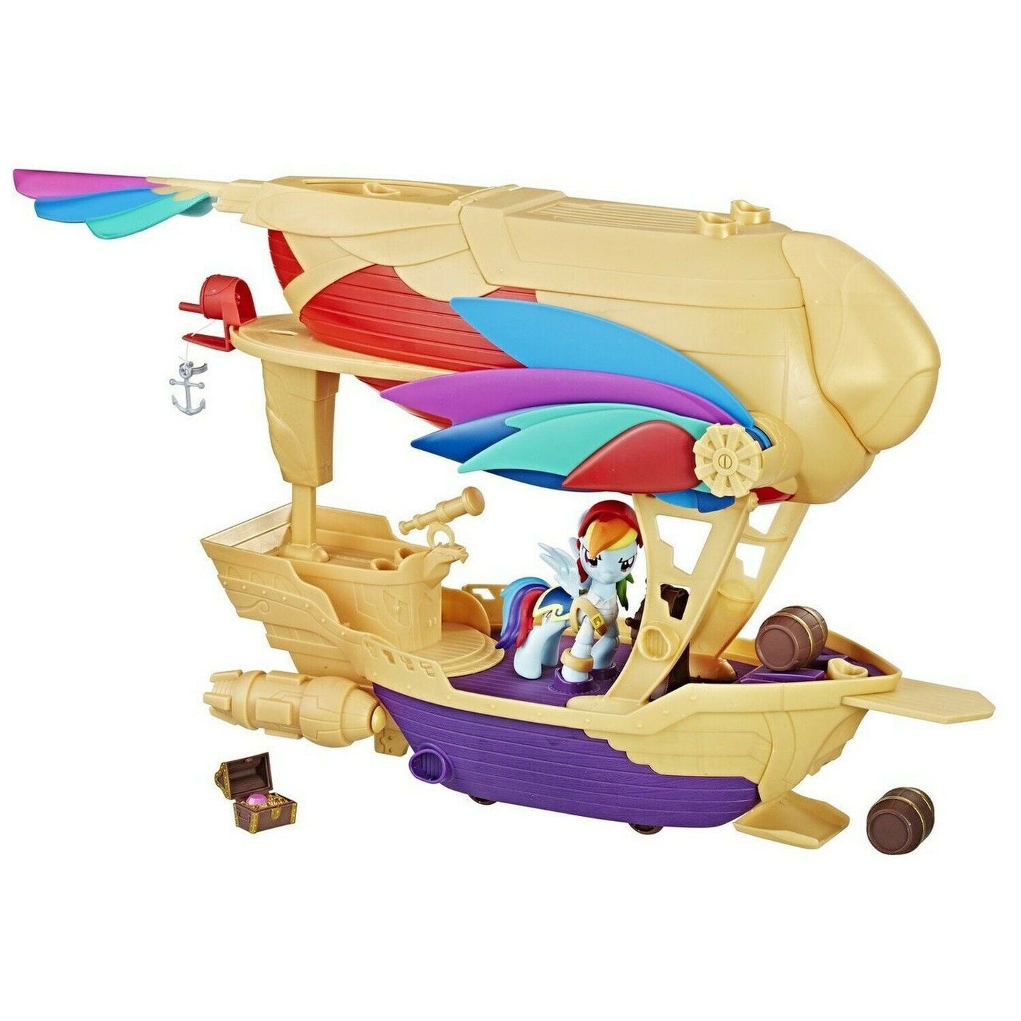 My Little Pony Movie SWASHBUCKLER PIRATE AIRSHIP Rainbow Dash Playset Figure Toy