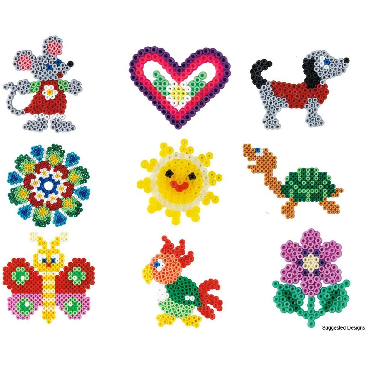 Hama Beads 10,000 Beads and 5 Pegboards Case Tub Refill Ironing Multicolour