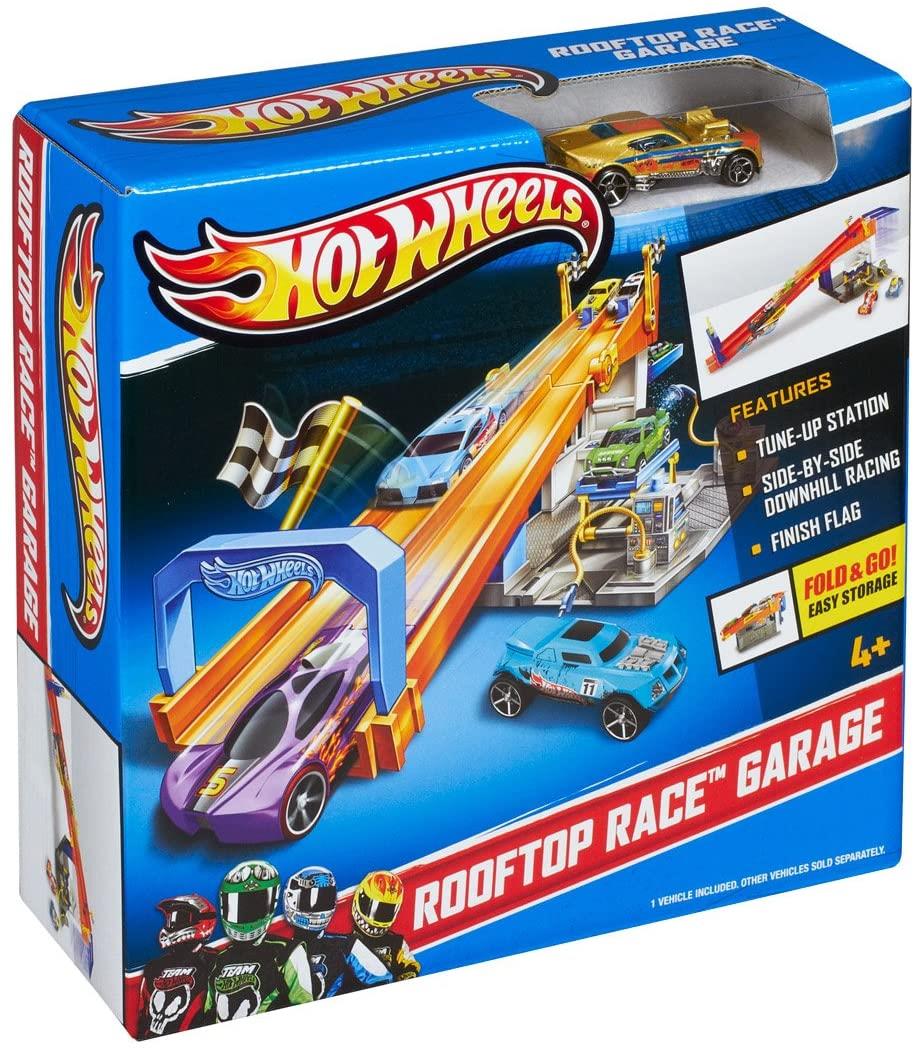 Hot Wheels Rooftop Race Garage Playset FCF21 Cars Track Racing Toy