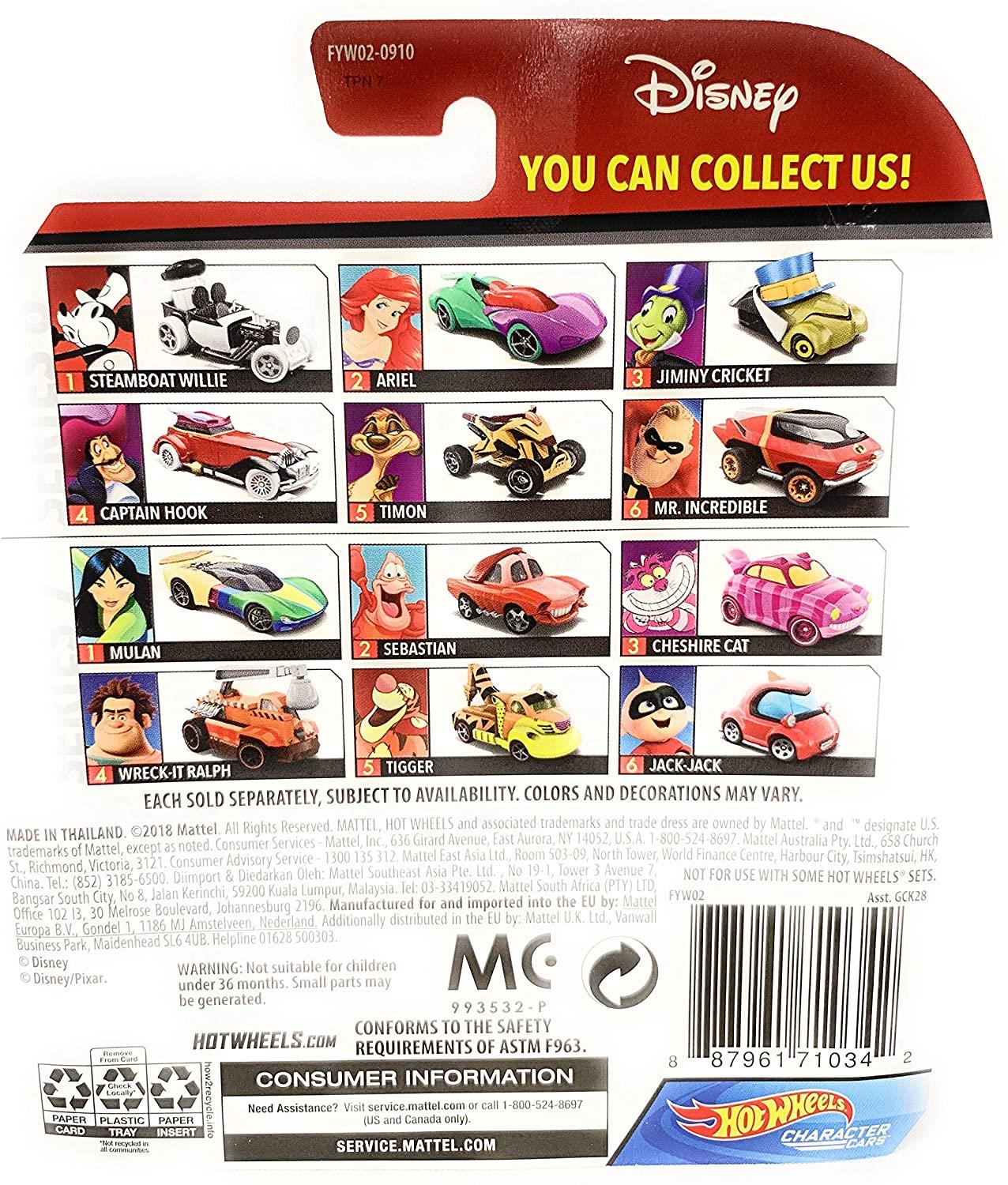 Hot wheels disney cheap character cars series 4