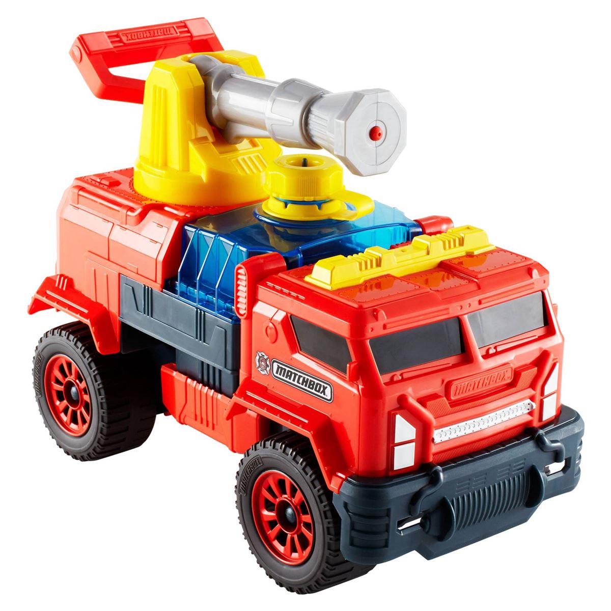 Matchbox AQUA CANNON ULTIMATE FIRE TRUCK Red Engine Squirts Water Toy