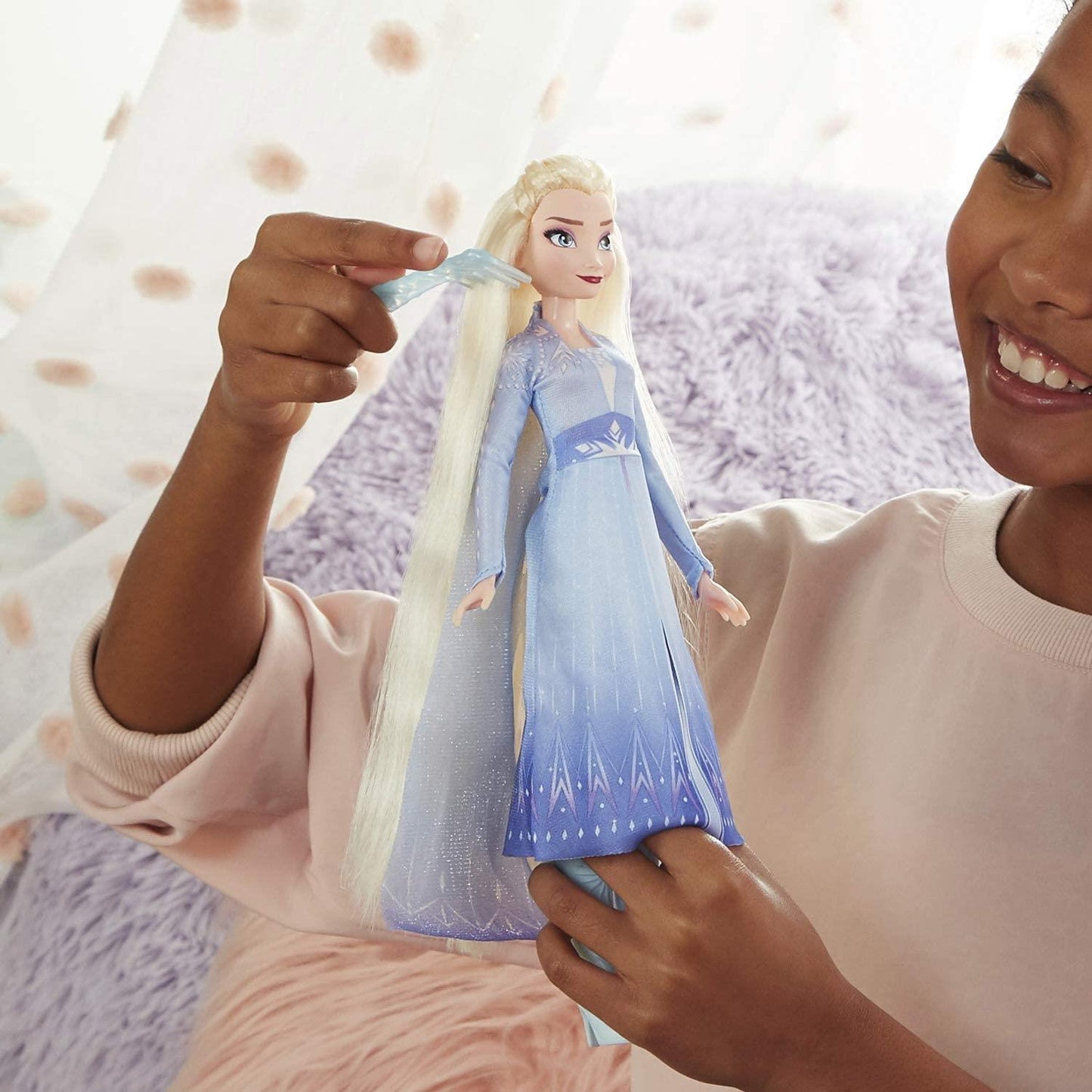 Disney Frozen 2 Sister Styles Elsa Fashion Doll With Extra Long Hair