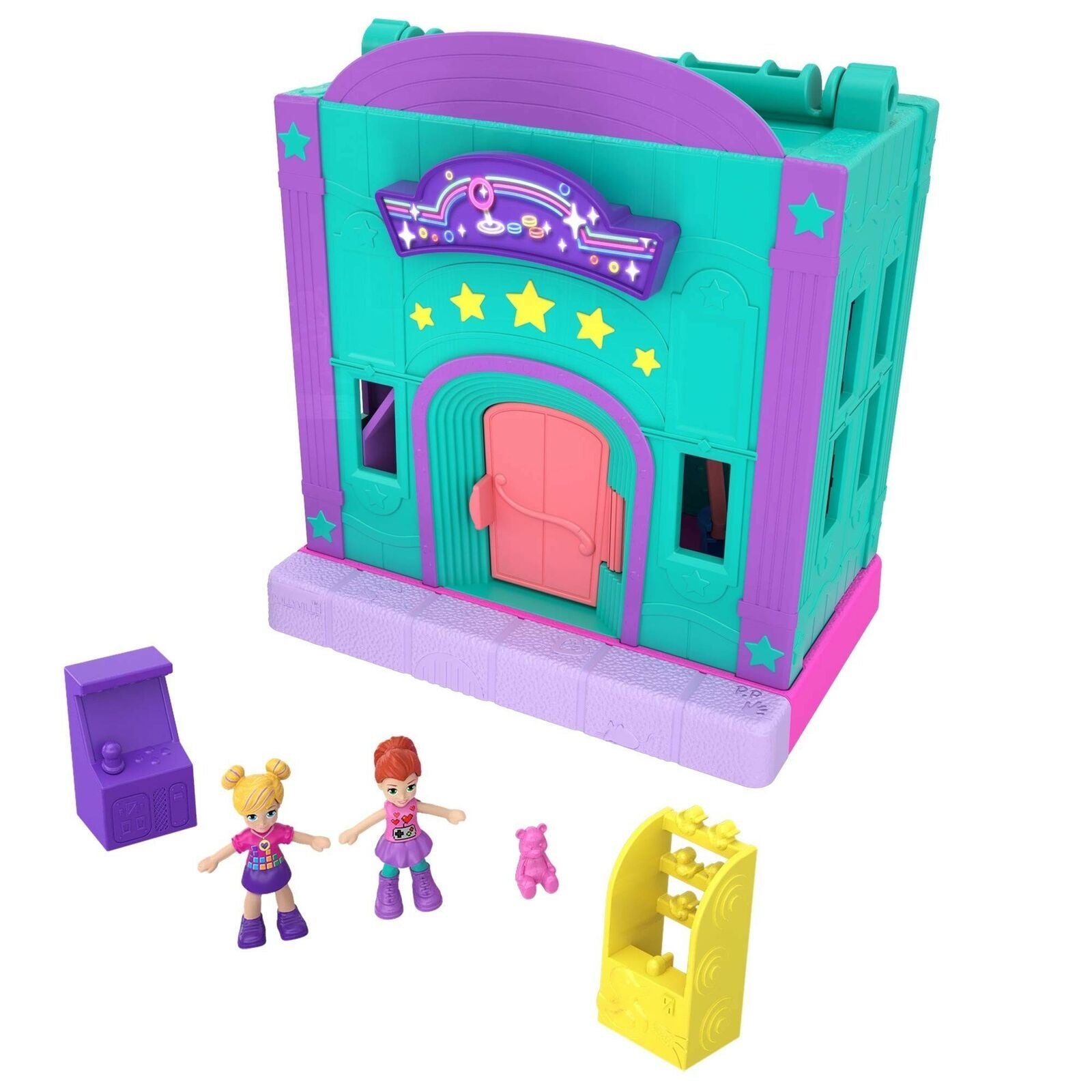 Polly Pocket POLLYVILLE ARCADE Playset with Polly & Lila Dolls and Accessories