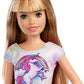 BARBIE Skipper Babysitters Inc. Blonde Doll with Rainbow Unicorn Top (FXG91)