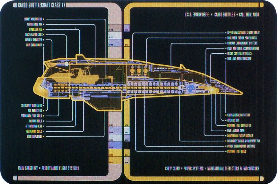 #09 Type-17 Cargo Shuttlecraft "Argo" Model Diecast Ship (Eaglemoss / Star Trek)
