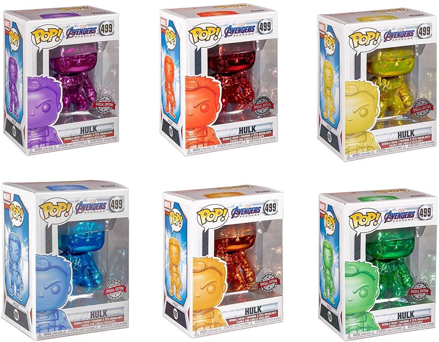 Funko POP! HULK Yellow Chrome #499 Pop Vinyl Avengers 4 Exclusive Figure