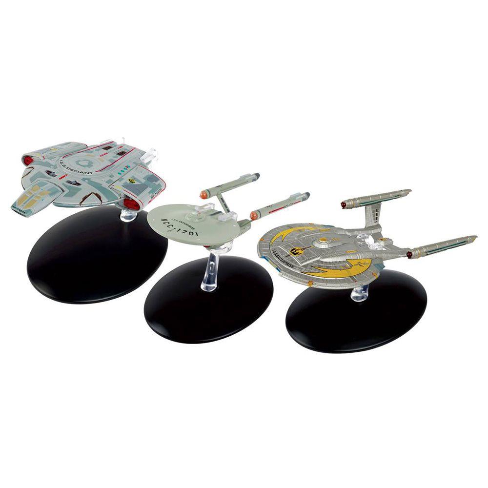 Mirror Universe Ships Set Of 3 (I.S.S. Enterprise NX-01, I.S.S. Defiant NX-74205 & I.S.S. Enterprise NCC-1701) Die-Cast Model SSSUK706 (Eaglemoss / Star Trek)