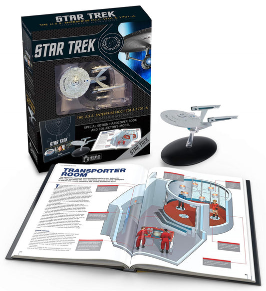 U.S.S. Enterprise NCC-1701 & 1701-A Handbook & Diecast Ship (Eaglemoss / Star Trek)