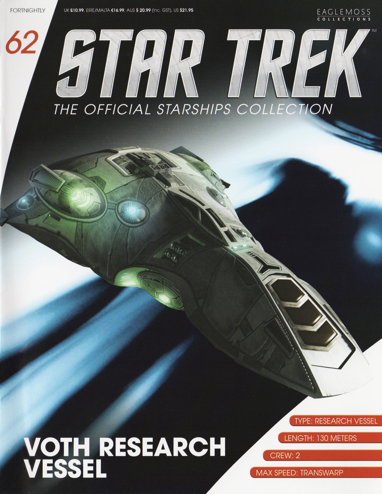 #62 Voth Research Vessel Starship Die-Cast Model (Eaglemoss / Star Trek)