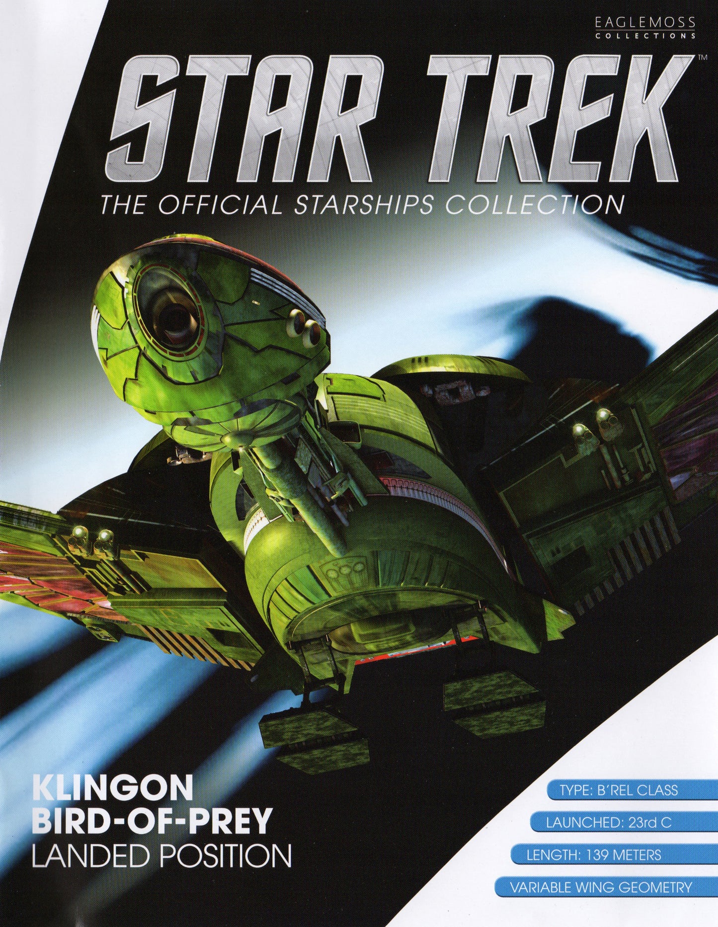 #09 Klingon Bird-of-Prey (Landed Position) Die Cast Ship (Eaglemoss / Star Trek)