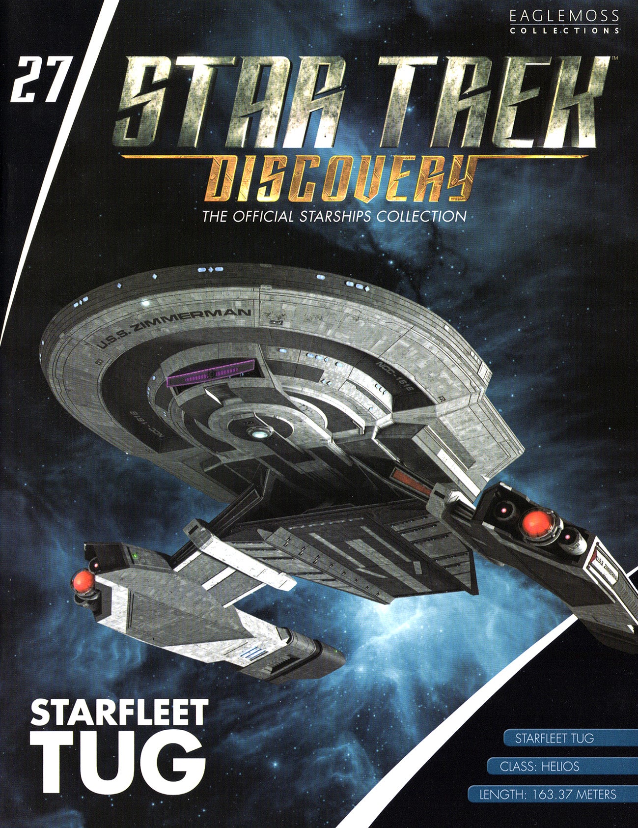 #27 U.S.S. Zimmerman NCC-1616 Starfleet Tug (Helios-class) Discovery Ships Model Diecast Federation Tug Ship (Eaglemoss / Star Trek)
