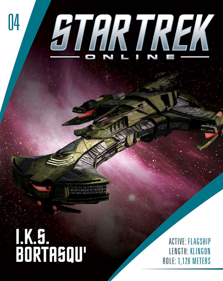 #04 Klingon I.K.S. Bortasqu' Flagship Model Diecast Ship STO (Eaglemoss / Star Trek)
